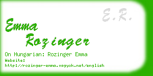 emma rozinger business card